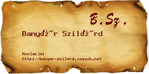 Banyár Szilárd névjegykártya